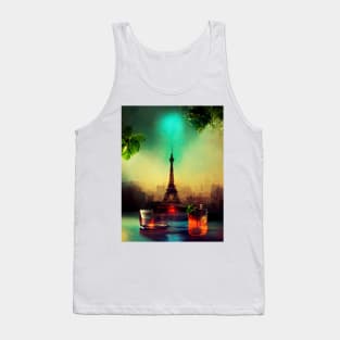 Surreal Drink Paris Terrasse Mojito Warm Lighting Ocra Tank Top